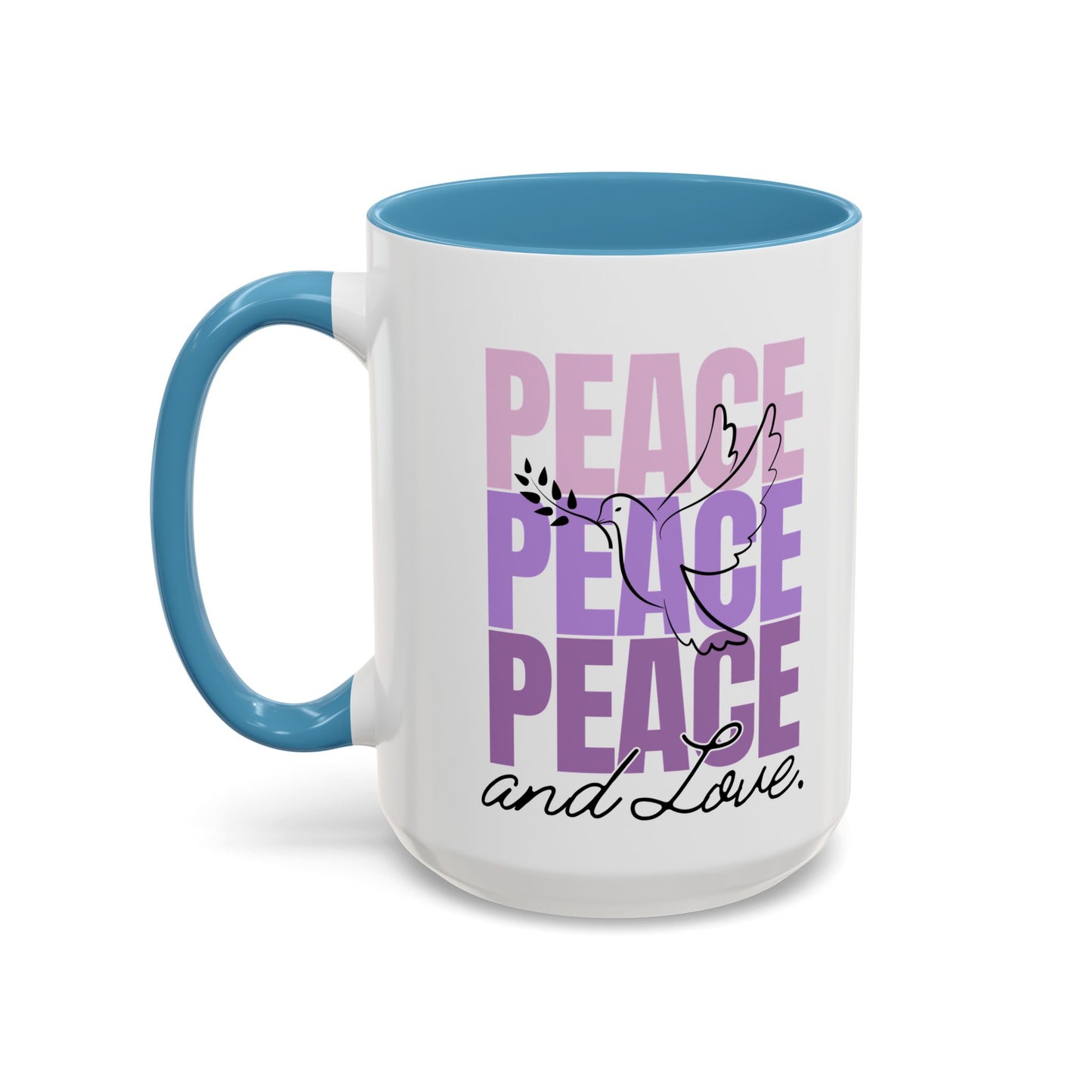 Peace and Love Accent Mug