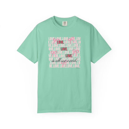 Peaceful Vibes Unisex T-shirt, Kindness Love Tee, Inspirational Shirt, Positivity Apparel, Comfortable Garment-Dyed Top