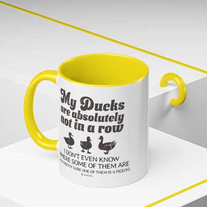 Humorous Accent Coffee Mug, Gift for Duck Lovers, Quirky Coffee Cup for Home or Office, Fun Mug for Birthdays, Funny Office Gift