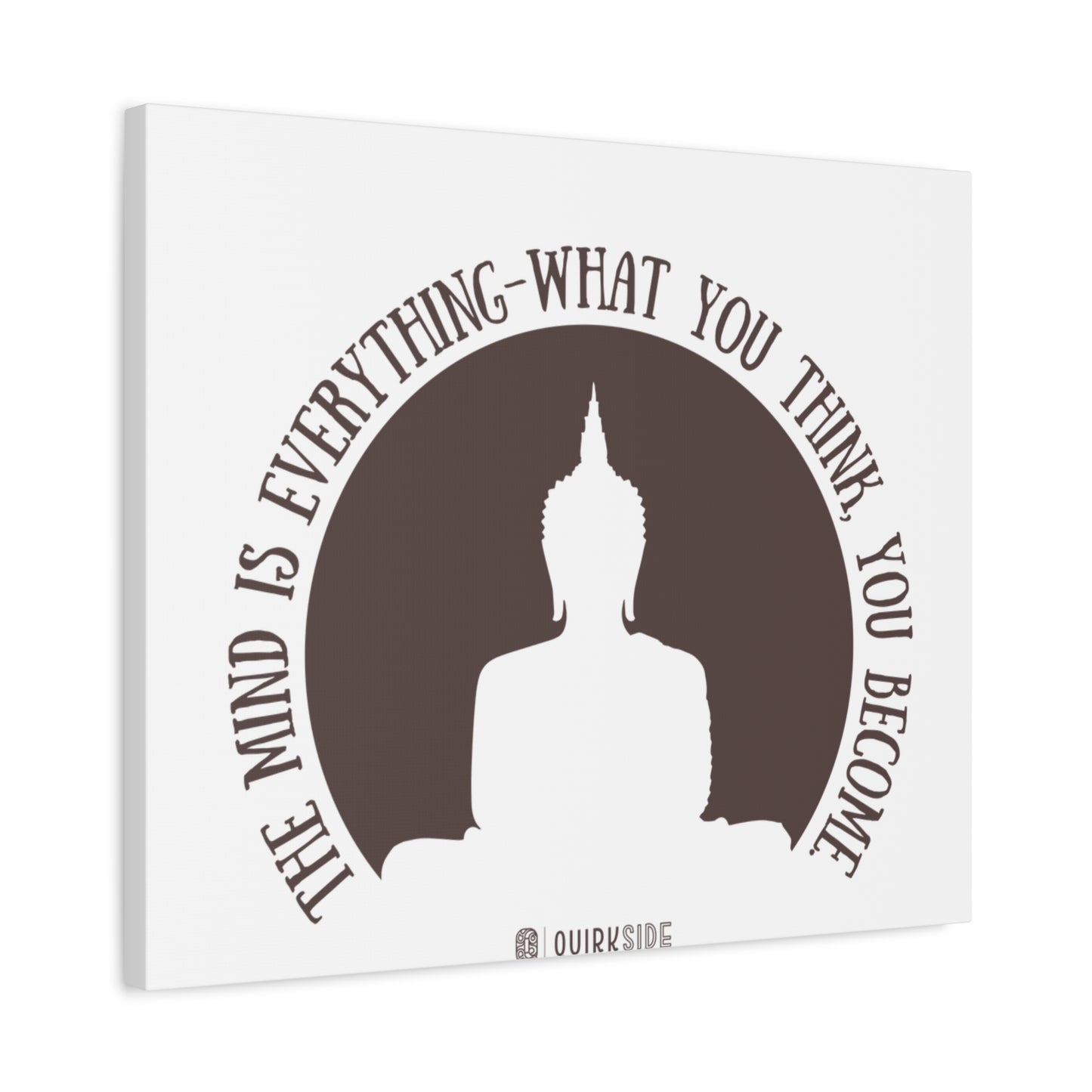Mindfulness Buddha Canvas Art, Inspirational Wall Decor, Meditation Quote Print, Zen Home Decor, Gift for Yogis and Mindfulness Lovers
