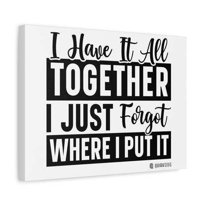 Humorous Wall Art Canvas, Fun Home Decor, Gift for Friends, Quirky Art Print, Motivational Canvas