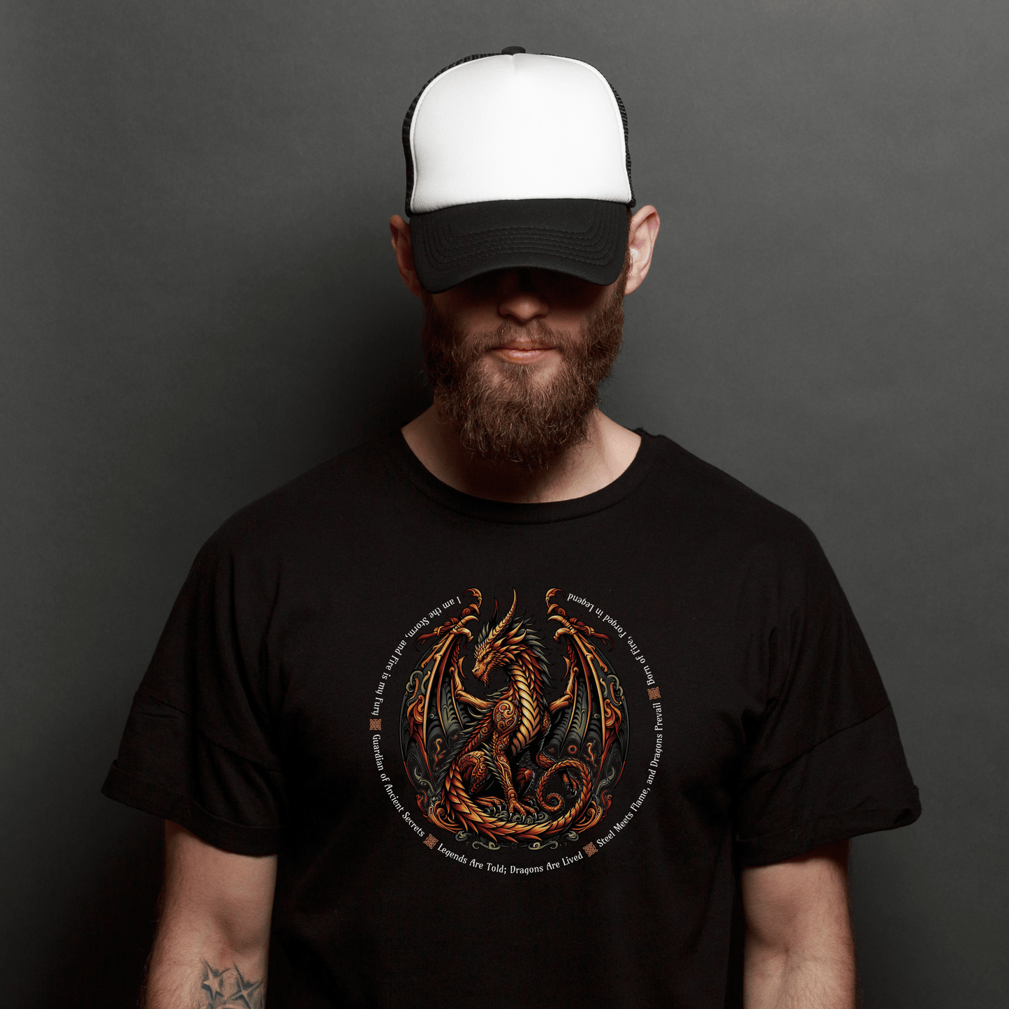 Dragon Power Unisex T-shirt, Magical Inner Strength Statement Tee, Mythical Legend Apparel, Inspirational Dragon Tee, Power of Fire Tee - Quirkside Creations