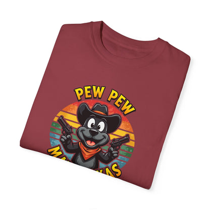 Cowboy Dog Funny T-Shirt, Western Style Tee, Unisex Garment-Dyed Shirt, Dog Lover Gift, Rodeo Apparel
