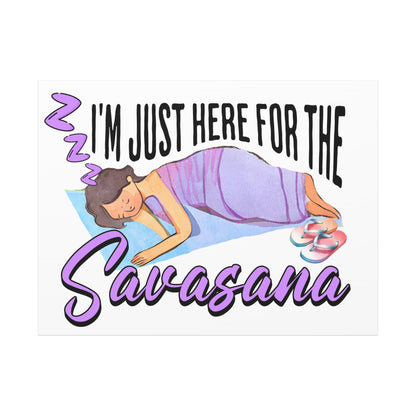 Savasana Wall Art, Yoga Decor, Relaxation Canvas, Mindfulness Gift, Bedroom Art, Unique Yoga Print, Meditation Decor