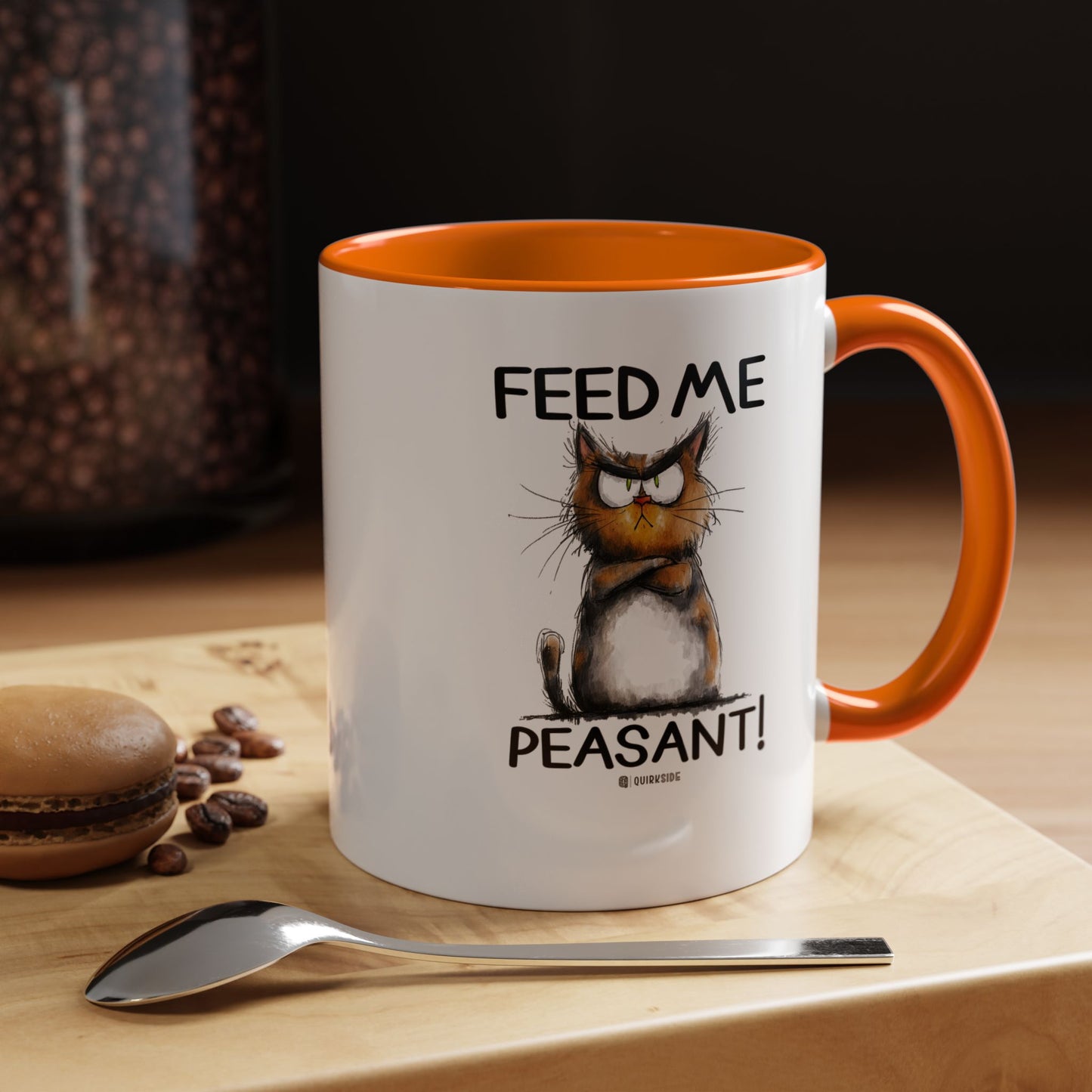 Sassy Cat Accent Coffee Mug | Funny Gift for Cat Lovers | Cute Home Coffee Mug | Unique Cat Mom Present | 11oz & 15oz Available