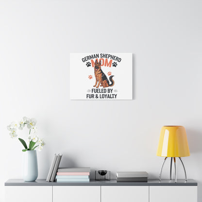German Shepherd Mom Canvas Wall Art, Dog Lover Decor, Pet Owner Gift, Home Sweet Home Art, Animal Lover Wall Decor