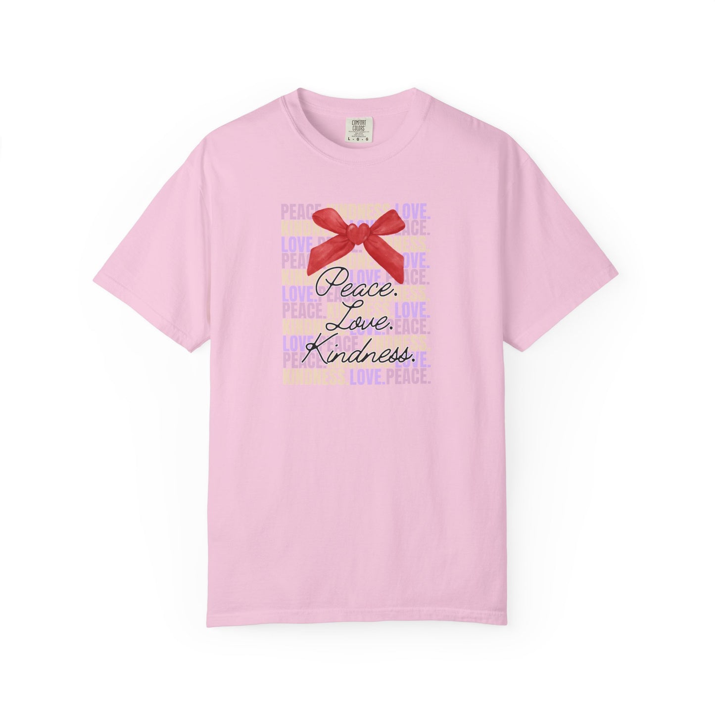 Peaceful Vibes Unisex T-shirt, Kindness Love Tee, Inspirational Shirt, Positivity Apparel, Comfortable Garment-Dyed Top