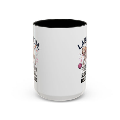 Lab Mom Coffee Mug - Fueled by Slobber & Belly Rubs, Dog Lover Gift, Pet Owner Coffee Cup, Personalized Dog Mom Mug, Cute Animal Mug