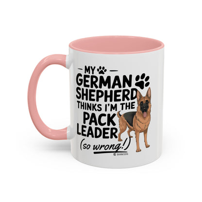 Funny German Shepherd Coffee Mug, Dog Lover Gift, Pet Owner Mug, Pack Leader Humor, 11oz, 15oz