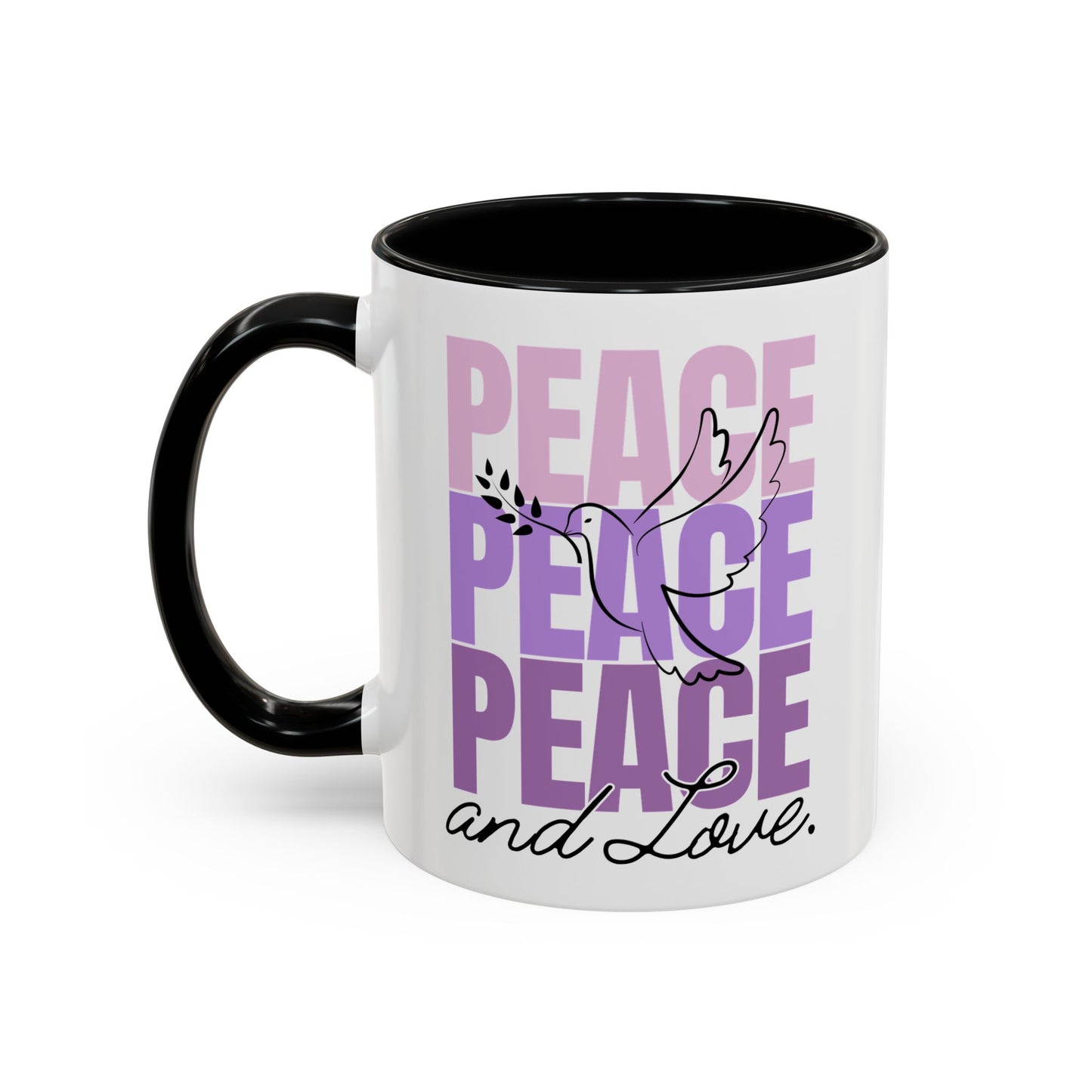 Peace and Love Accent Mug