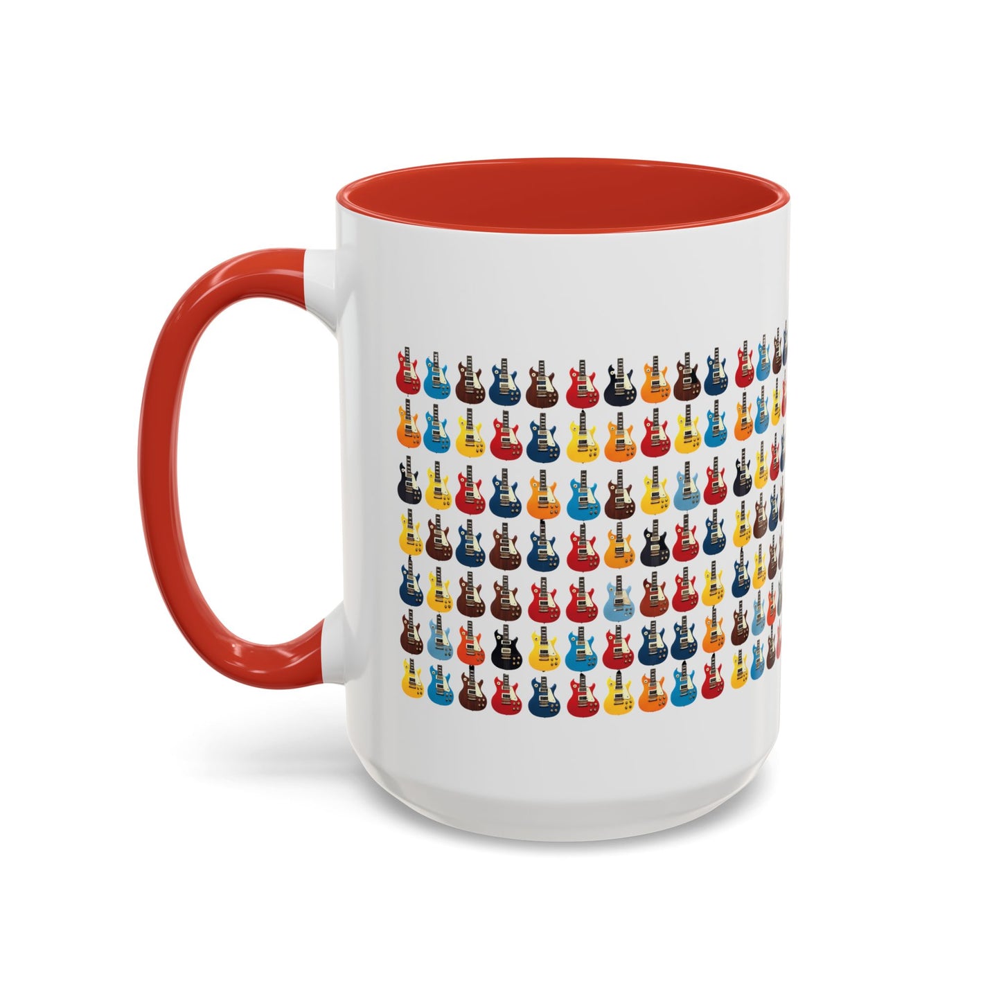 Coffee Mug - Wall of Guitars Design - Music Lover Gift