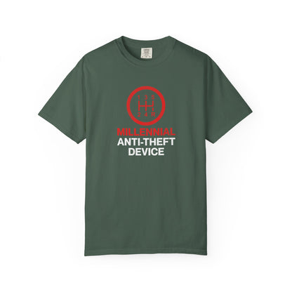 Millennial Anti-Theft Device T-Shirt, Quirky Design