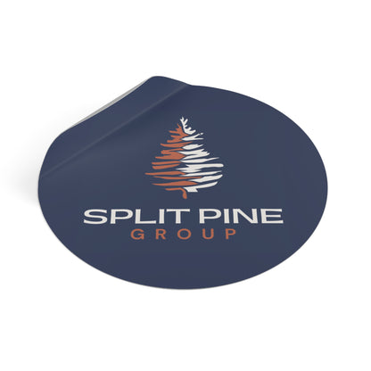 Round Vinyl Sticker - Split Pine Group Logo (Navy)