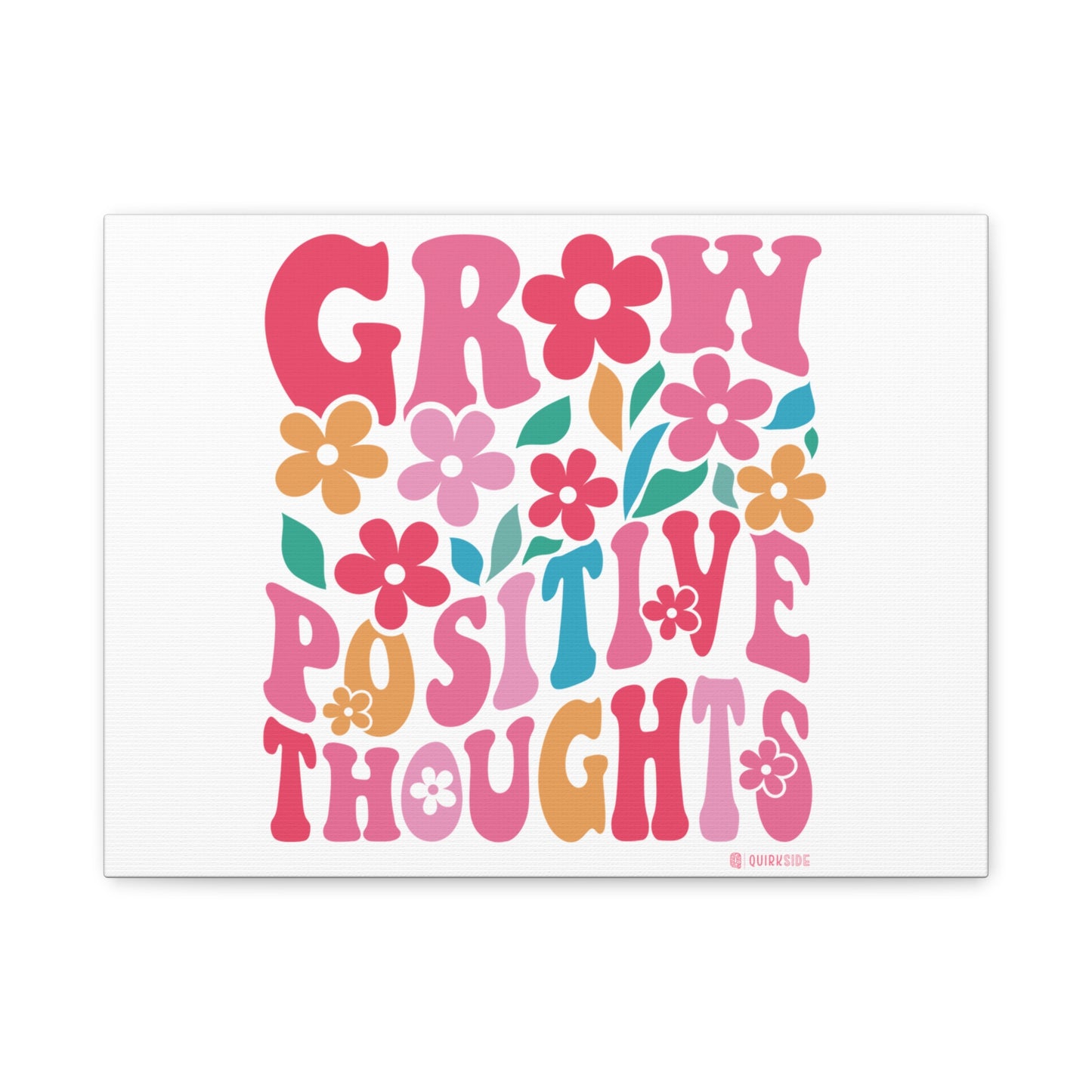 Positive Thoughts Canvas Wall Art, Grow Positive Thoughts Home Decor, Flower Wall Decor, Gift for Encouragement, Motivational Artwork, [...]