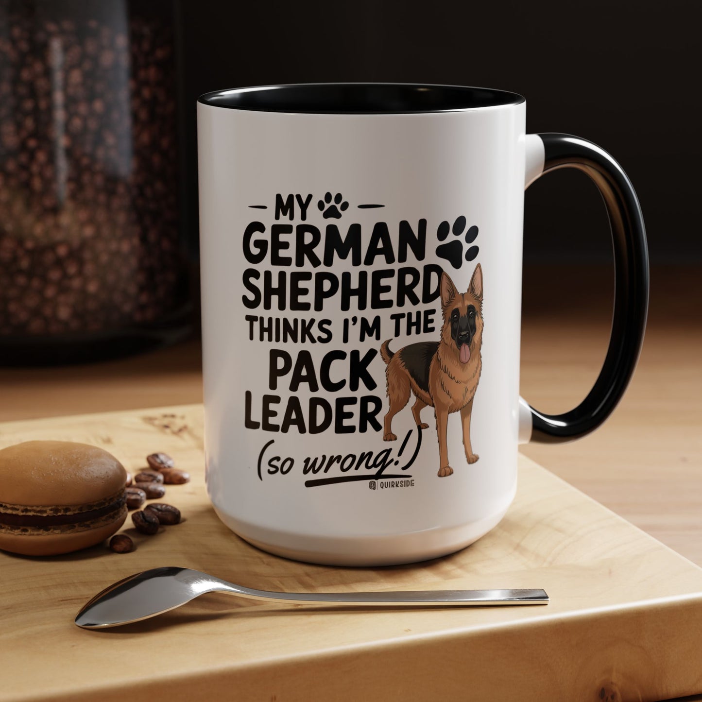 Funny German Shepherd Coffee Mug, Dog Lover Gift, Pet Owner Mug, Pack Leader Humor, 11oz, 15oz