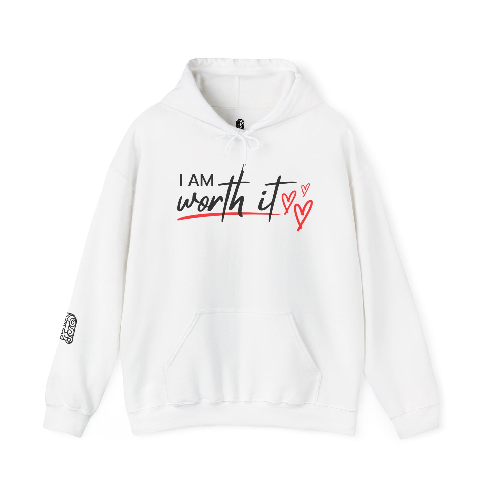 Empowerment Graphic Hoodie, Self Worth Sweatshirt, You Are Worth It Pullover, Inspirational Unisex Hoodie, Motivational Graphic Jumper - Quirkside Creations