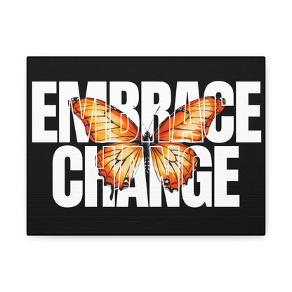 Butterfly Embrace Change Canvas Art, Motivational Wall Decor, Inspirational Gift for Home, Office, Art Print for Transformation