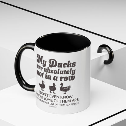 Humorous Accent Coffee Mug, Gift for Duck Lovers, Quirky Coffee Cup for Home or Office, Fun Mug for Birthdays, Funny Office Gift