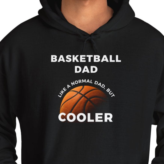 Basketball Dad Coolness Hoodie, Father's Day Gift, Sports Fan Sweatshirt, Gift for Basketball Lover, Dad Appreciation Apparel - Quirkside Creations