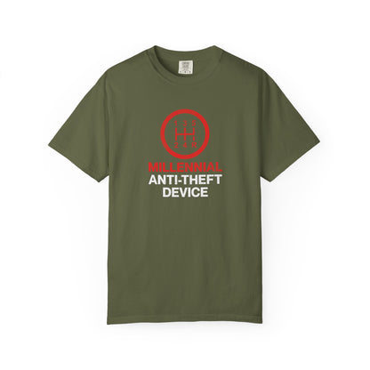 Millennial Anti-Theft Device T-Shirt, Quirky Design