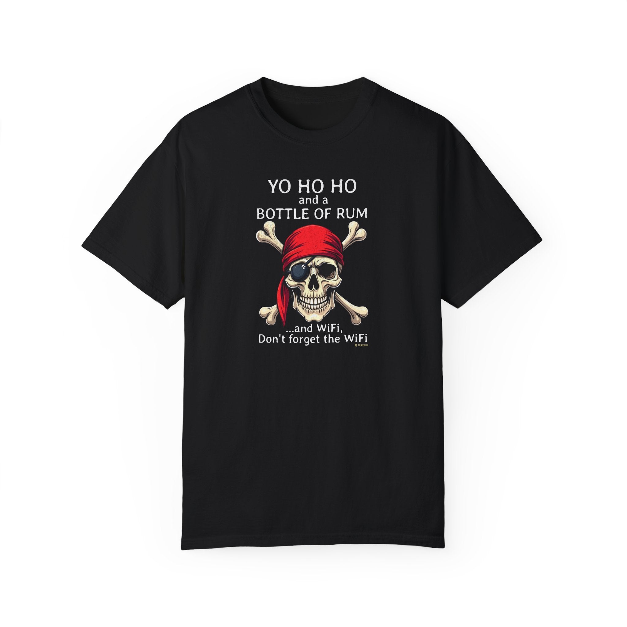 Funny Pirate WiFi Unisex T-shirt, Novelty Jolly Roger Tee, Sarcastic Graphic Shirt, Nautical Humor Top, Gift for Tech Enthusiasts