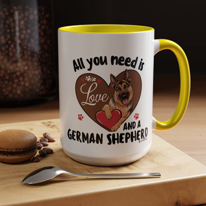 German Shepherd Love Mug | Dog Owner Gift | Coffee Cup | Animal Lover Gift | Pet Lover's Mug | Cute Pet Coffee Mug