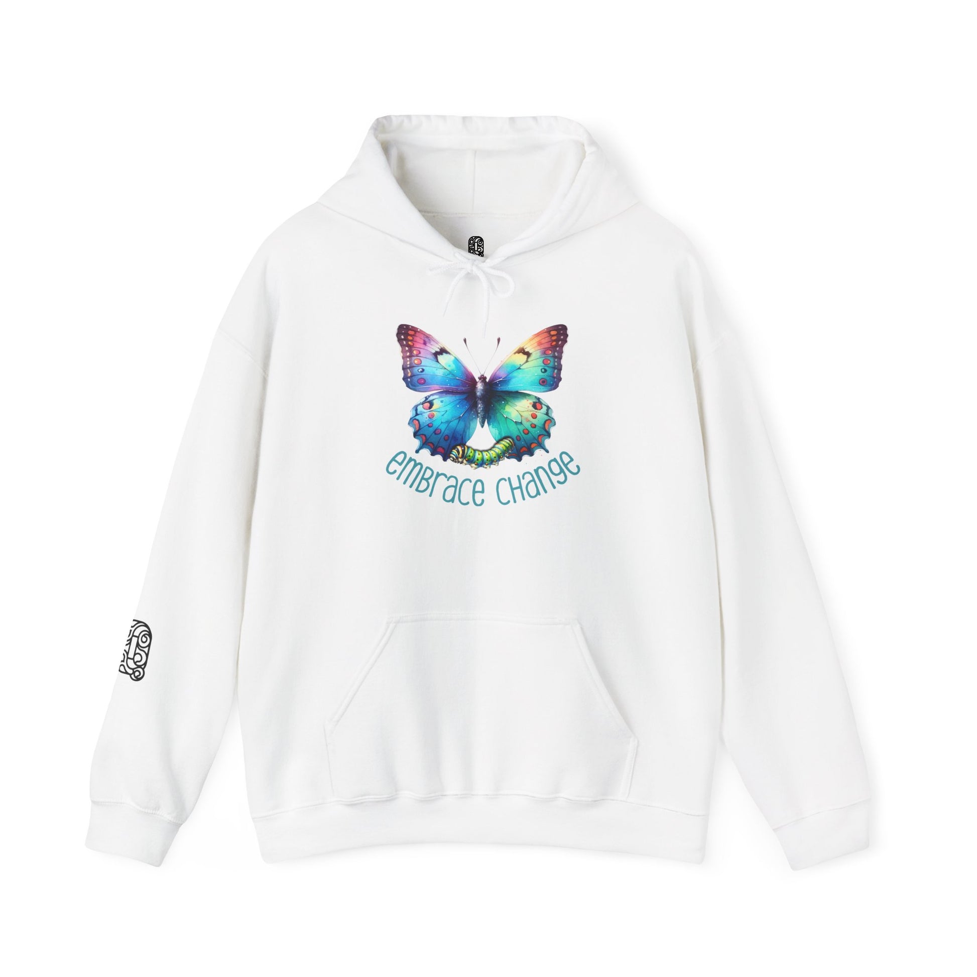 Butterfly Transformation Hoodie, Inspirational Change Sweatshirt, Metamorphosis Quote Jumper, Growth Encouragement Pullover, Positive - Quirkside Creations