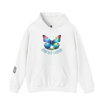 Butterfly Transformation Hoodie, Inspirational Change Sweatshirt, Metamorphosis Quote Jumper, Growth Encouragement Pullover, Positive - Quirkside Creations
