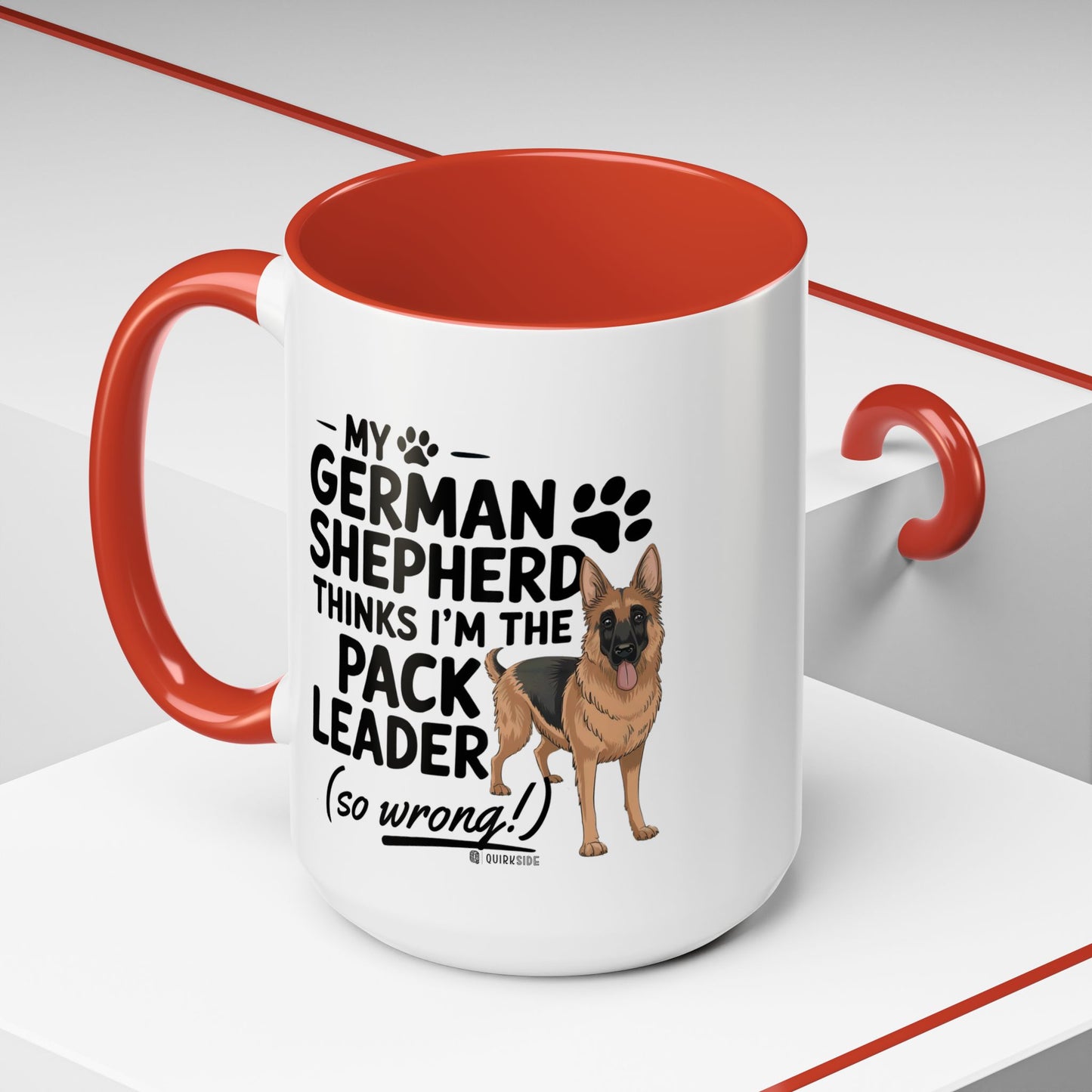 Funny German Shepherd Coffee Mug, Dog Lover Gift, Pet Owner Mug, Pack Leader Humor, 11oz, 15oz
