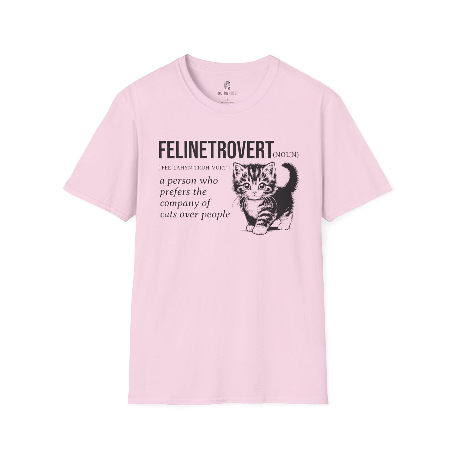 Cat Lover's Softstyle T-Shirt - Comfortable Tee for Feline Enthusiasts, Kitty Print Shirt, Animal Graphic Top, Cute Kitten T-Shirt, Pet - Quirkside Creations