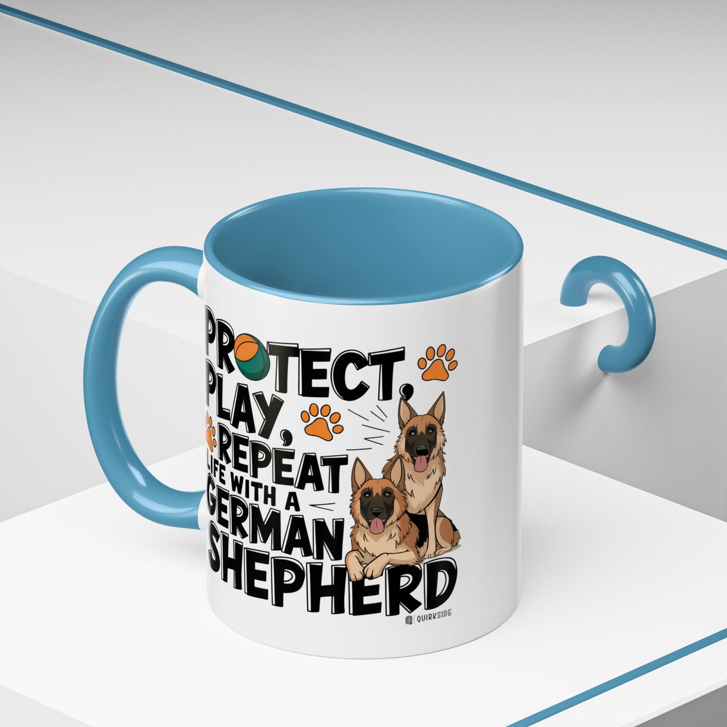 German Shepherd Lover's Accent Coffee Mug - Perfect Gift for Dog Owners, Pet Lovers, Birthdays, Holidays, Home Decor