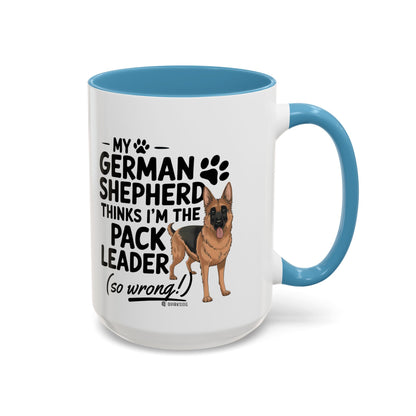 Funny German Shepherd Coffee Mug, Dog Lover Gift, Pet Owner Mug, Pack Leader Humor, 11oz, 15oz