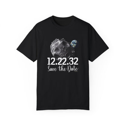 Asteroid Apocalypse Unisex T-shirt, Funny Space Shirt, Quirky Astronomical Tee, Armageddon Top, Unique Astronomy Clothing