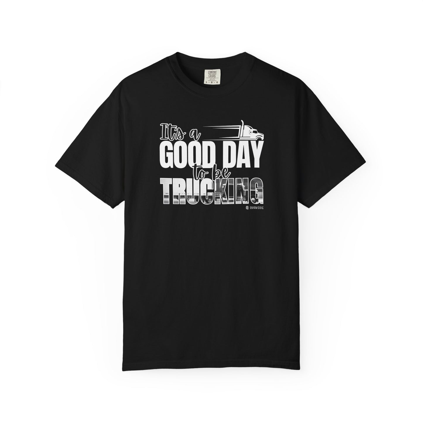 Trucking T-shirt, Truckers Tee, Highway Driver Shirt, On The Road Top, Unisex Tee, Comfortable Garment-Dyed Shirt