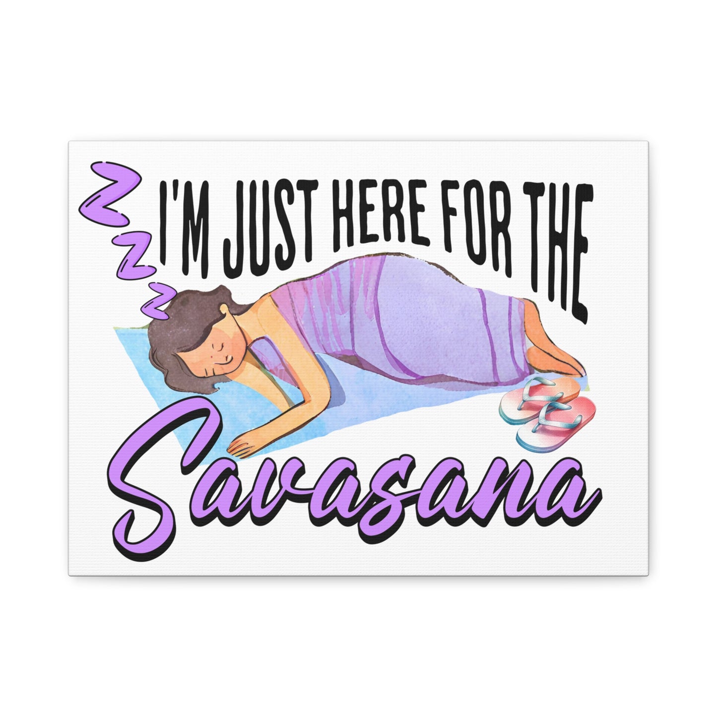 Savasana Wall Art, Yoga Decor, Relaxation Canvas, Mindfulness Gift, Bedroom Art, Unique Yoga Print, Meditation Decor