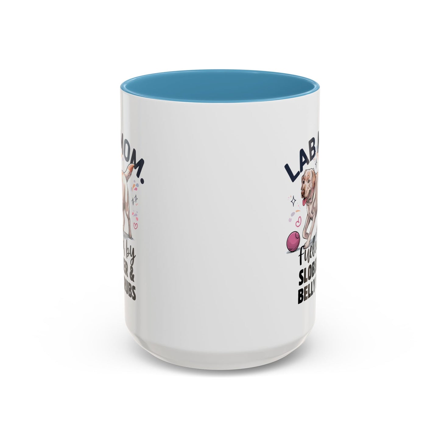 Lab Mom Coffee Mug - Fueled by Slobber & Belly Rubs, Dog Lover Gift, Pet Owner Coffee Cup, Personalized Dog Mom Mug, Cute Animal Mug