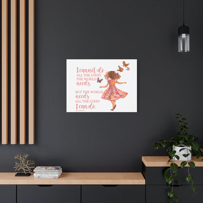 Inspirational Wall Art Canvas, Motivational Home Decor, Butterfly Quote Print, Gift for Her, Positive Vibes Wall Decor