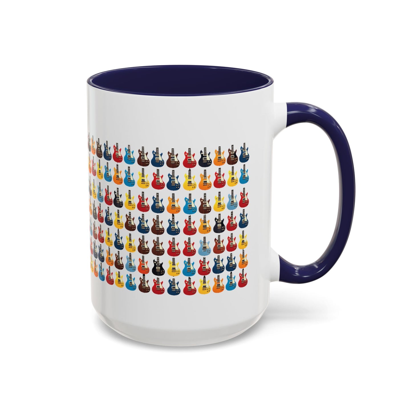 Coffee Mug - Wall of Guitars Design - Music Lover Gift