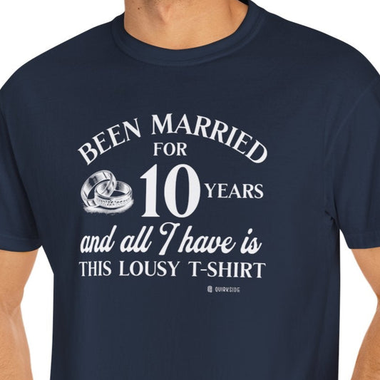 Hilarious Marriage Celebration T-shirt, Customizable Unisex Tee for Anniversary, Funny Gift, Humor Shirt, Wicked Sense of Humor Top - Quirkside Creations