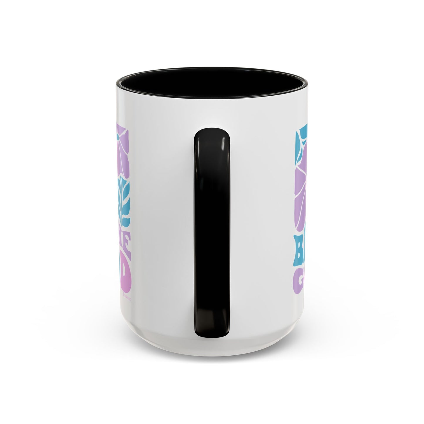 Accent Coffee Mug | 'Be the Good' Floral Design | Inspirational Mug, Gift for Her, Office Mug, Coffee Lover Gift, Home Decor