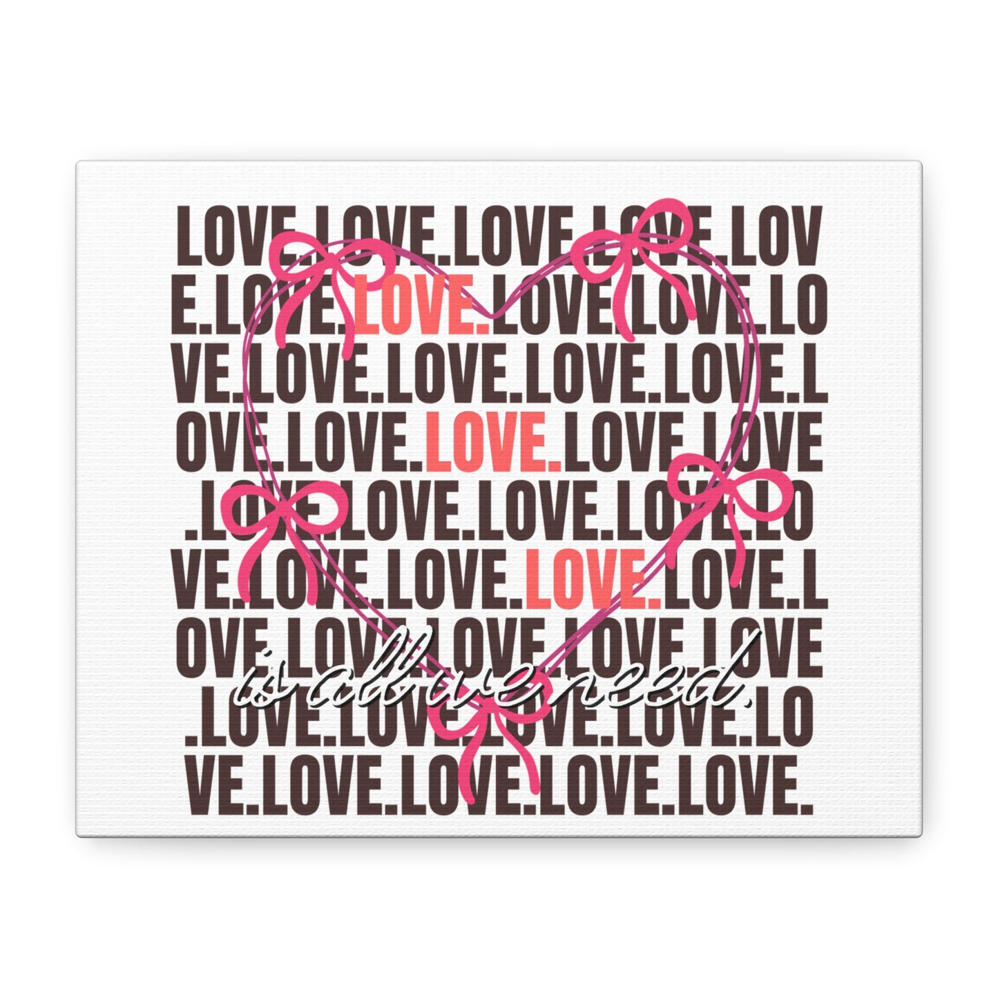 Love-Themed Canvas Art, Heart Wall Decor, Valentine's Gift, Romantic Home Decor, Engagement Present
