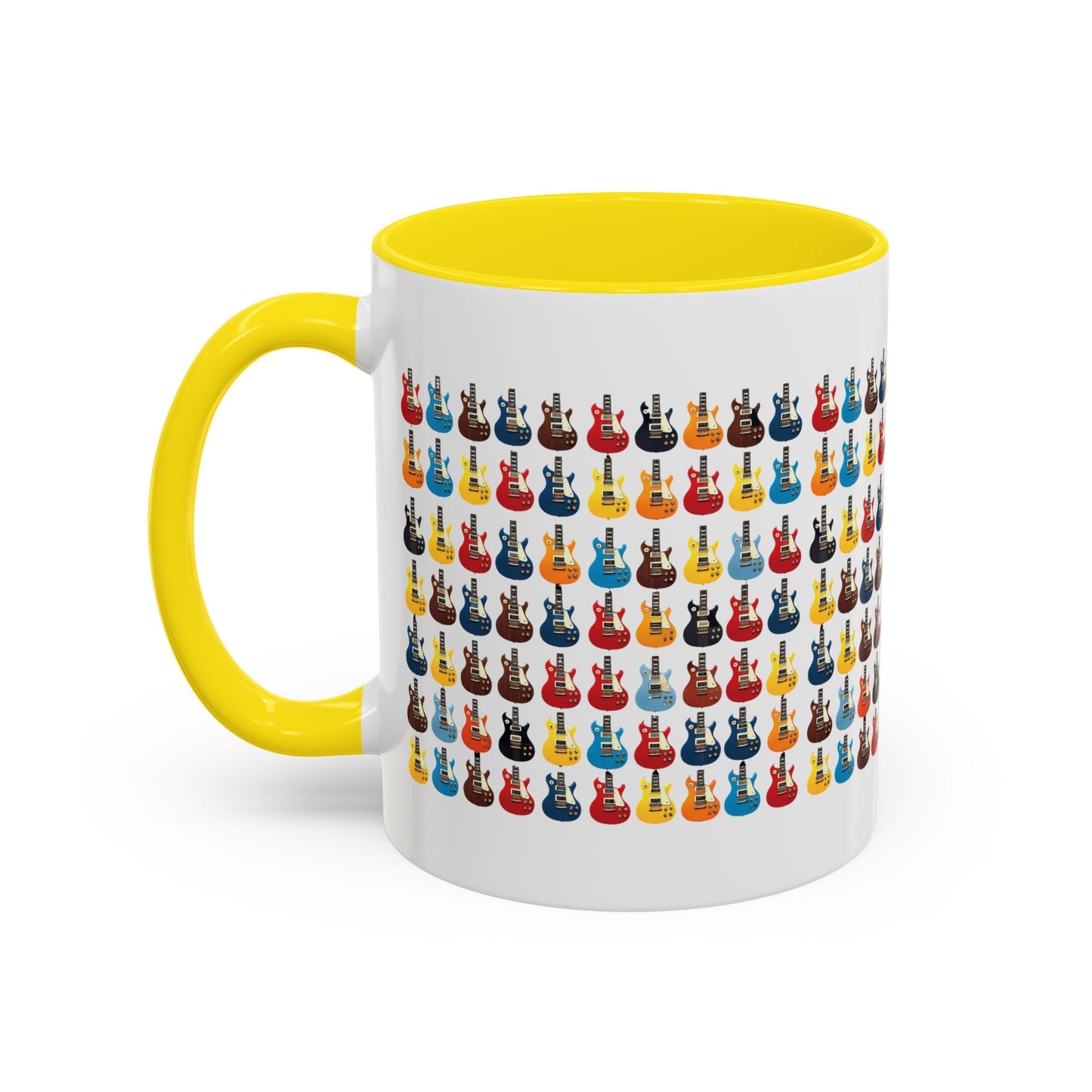 Coffee Mug - Wall of Guitars Design - Music Lover Gift