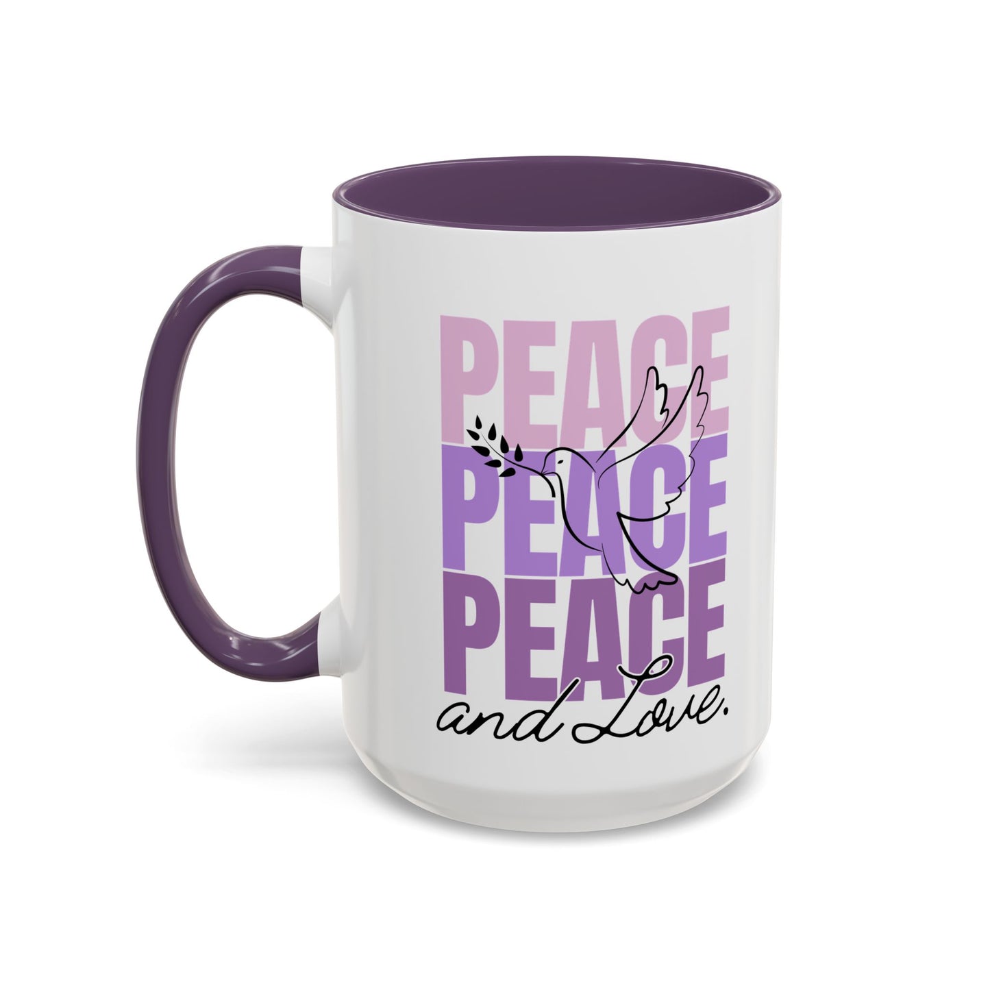 Peace and Love Accent Mug