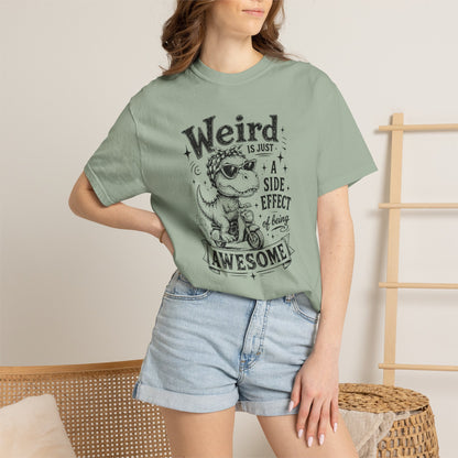 Weird = Awesome T-Shirt — Funny Glowing Recommendation Tee