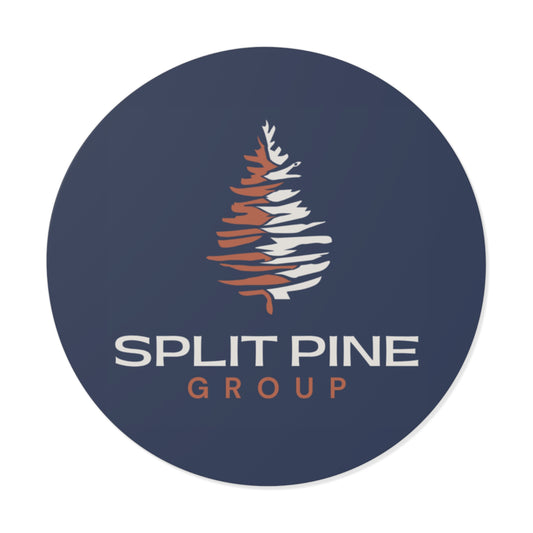 Round Vinyl Sticker - Split Pine Group Logo (Navy)