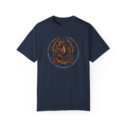 Dragon Power Unisex T-shirt, Magical Inner Strength Statement Tee, Mythical Legend Apparel, Inspirational Dragon Tee, Power of Fire Tee - Quirkside Creations