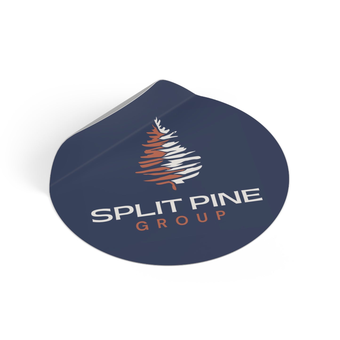Round Vinyl Sticker - Split Pine Group Logo (Navy)