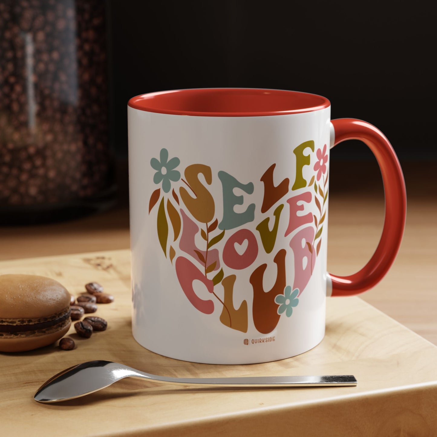 Self Love Club Coffee Mug - Empowering Floral Design, Great for Gifts, Self-Care, Friends, Motivational Mugs