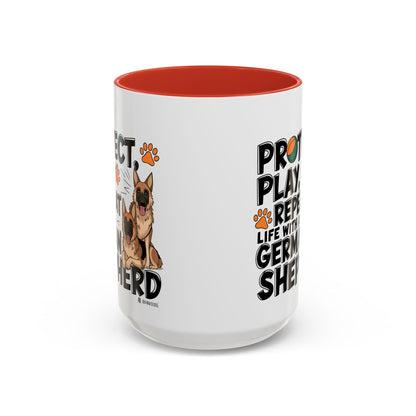 German Shepherd Lover's Accent Coffee Mug - Perfect Gift for Dog Owners, Pet Lovers, Birthdays, Holidays, Home Decor