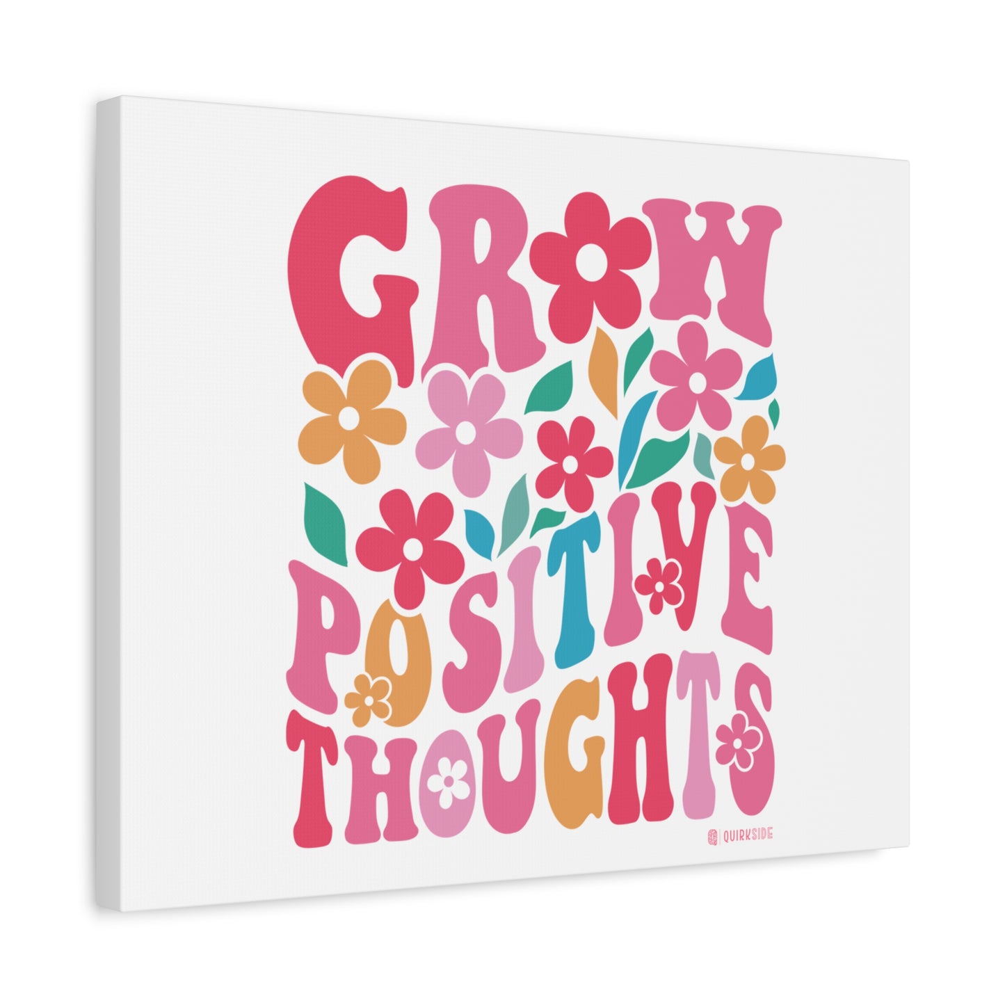 Positive Thoughts Canvas Wall Art, Grow Positive Thoughts Home Decor, Flower Wall Decor, Gift for Encouragement, Motivational Artwork, [...]